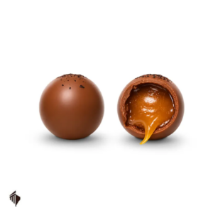 Βελγικές τρούφες Caramel Sea Salt με ρευστή καραμέλα και θαλασσινό αλάτι