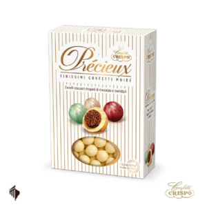 Συσκευασία κουφέτων Crispo Krixi Precieux Ivory 700g με λευκή σοκολάτα και δημητριακά