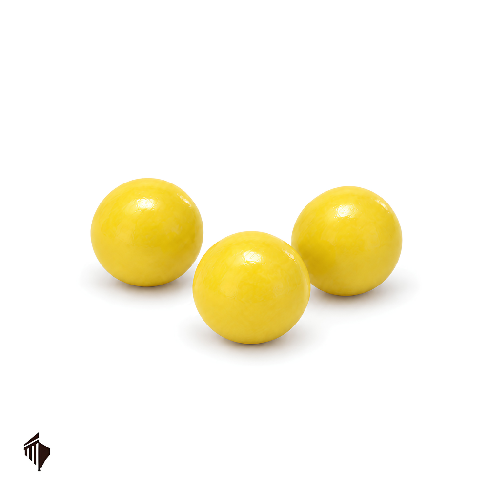 Dragee Σοκολάτας Limoncello Τρεις σοκολατένιες ελίτσες Limoncello με κίτρινη επικάλυψη