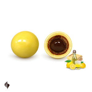 Dragee σοκολάτας Limoncello με λευκή σοκολάτα και ρευστή γέμιση λικέρ