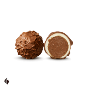 Βελγικές τρούφες Double Chocolate με πραλίνα φουντουκιού και βανίλια Μαδαγασκάρης