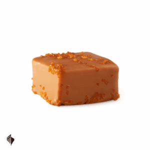 Choco Mousse Cube Speculoos Biscoff Style Milk – βέλγικο σοκολατάκι γάλακτος με γέμιση μπισκότου και καραμέλας, διακόσμηση ζάχαρης & κανέλας.