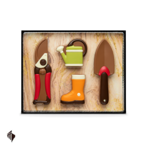 Σοκολατένιο σετ κηπουρικής Gardening Set Gift Box 125g της Weibler σε συσκευασία δώρου